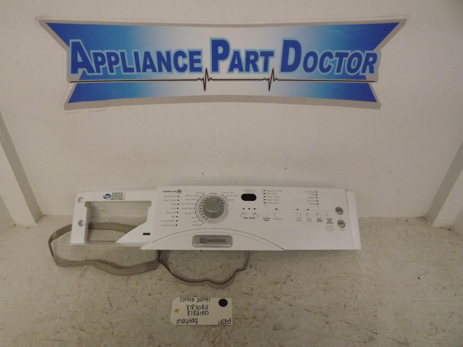 Maytag Washer 8183082 8182150 Control Panel Used Maytag Washer 8183082 8182150 Control Panel Used